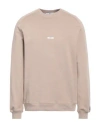 Msgm Man Sweatshirt Beige Size Xl Cotton