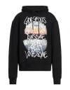 Msgm Graphic-print Cotton Hoodie In Black