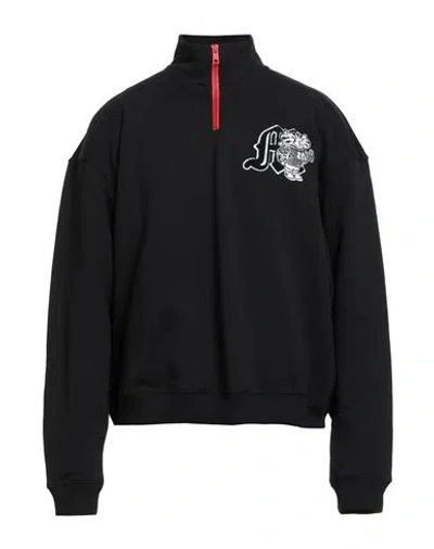 Msgm Man Sweatshirt Black Size M Cotton