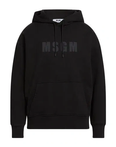 MSGM MSGM MAN SWEATSHIRT BLACK SIZE M COTTON