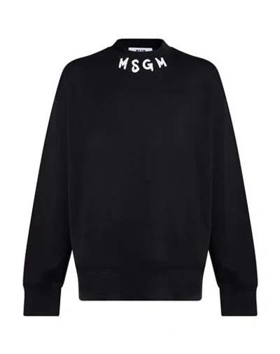 Msgm Man Sweatshirt Black Size S Cotton