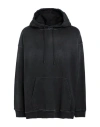 Msgm Man Sweatshirt Black Size Xl Cotton