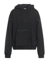 Msgm Man Sweatshirt Black Size Xl Cotton