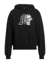 Msgm Man Sweatshirt Black Size Xl Cotton