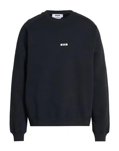 Msgm Man Sweatshirt Black Size Xl Cotton