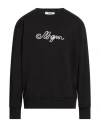 Msgm Man Sweatshirt Black Size Xl Cotton In Black