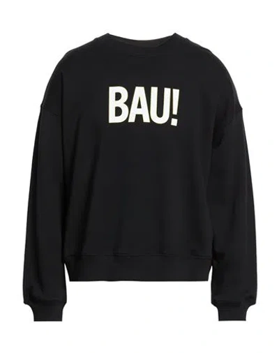 Msgm Man Sweatshirt Black Size Xl Organic Cotton