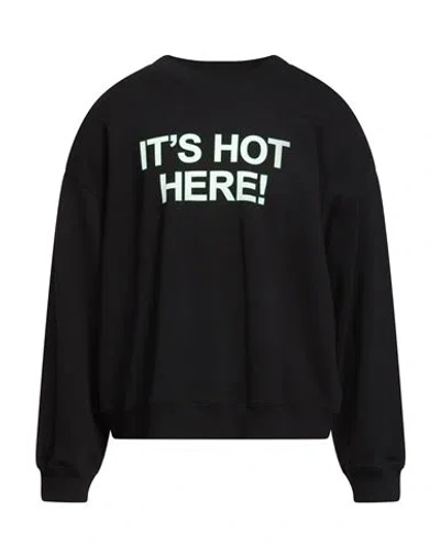 Msgm Man Sweatshirt Black Size Xs Cotton