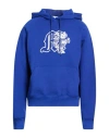 Msgm Man Sweatshirt Blue Size Xl Cotton