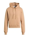 Msgm Man Sweatshirt Camel Size Xl Cotton In Brown