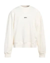 Msgm Man Sweatshirt Cream Size L Cotton In White