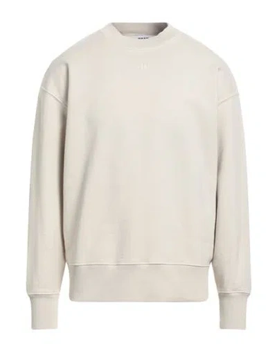 Msgm Man Sweatshirt Cream Size Xl Cotton In White