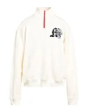 Msgm Man Sweatshirt Cream Size S Cotton In Multi