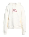 Msgm Man Sweatshirt Cream Size Xl Cotton In White