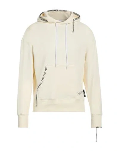 Msgm Man Sweatshirt Cream Size Xs Cotton In Neutral