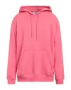 Msgm Man Sweatshirt Fuchsia Size Xl Cotton In Pink