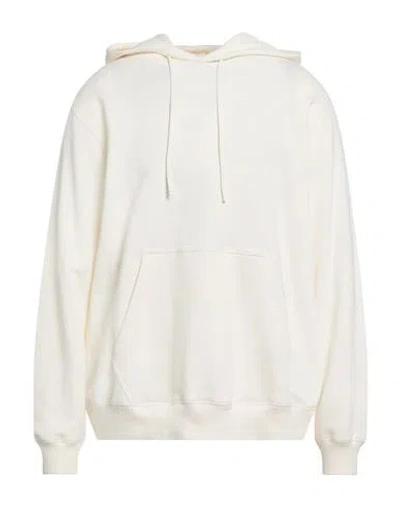 Msgm Man Sweatshirt Ivory Size M Cotton In White