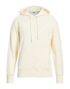Msgm Man Sweatshirt Ivory Size M Cotton In Neutral
