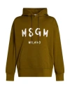 Msgm Man Sweatshirt Khaki Size L Cotton In Brown