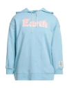 Msgm Man Sweatshirt Light Blue Size S Organic Cotton In Blue