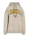 Msgm Man Sweatshirt Light Brown Size S Cotton In Beige