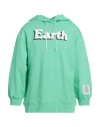 Msgm Man Sweatshirt Light Green Size S Organic Cotton