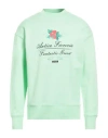 Msgm Man Sweatshirt Light Green Size Xxl Organic Cotton In Green