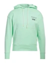 Msgm Man Sweatshirt Light Green Size Xxs Organic Cotton
