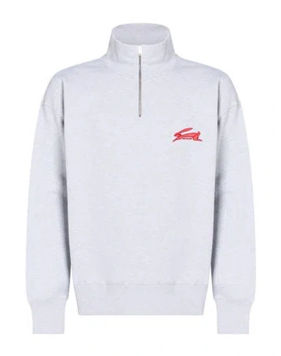 Msgm Man Sweatshirt Light Grey Size Xl Cotton In Brown
