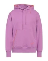 Msgm Man Sweatshirt Light Purple Size Xs Cotton In Purple