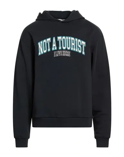 Msgm Man Sweatshirt Midnight Blue Size Xl Cotton