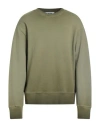 Msgm Man Sweatshirt Military Green Size Xl Cotton