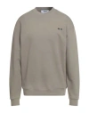 Msgm Man Sweatshirt Military Green Size Xl Cotton In Gray