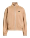 Msgm Man Sweatshirt Sand Size Xl Polyester, Cotton In Nude
