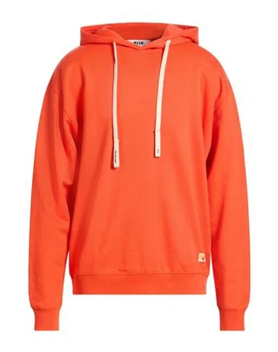 Msgm Man Sweatshirt Tomato Red Size Xl Cotton