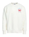 Msgm Man Sweatshirt White Size L Cotton In White