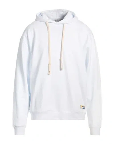 Msgm Man Sweatshirt White Size M Cotton