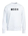 Msgm Man Sweatshirt White Size S Cotton