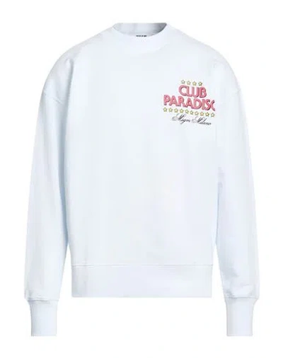 Msgm Man Sweatshirt White Size Xs Cotton