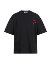 Msgm Man T-shirt Black Size L Cotton In Black