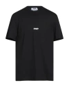 Msgm Man T-shirt Black Size L Cotton In Black