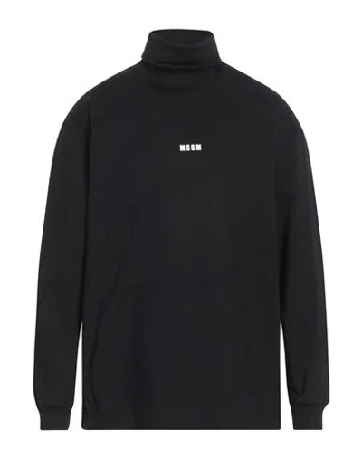 Msgm Man T-shirt Black Size L Cotton In Black