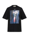 Msgm Man T-shirt Black Size L Organic Cotton In Black