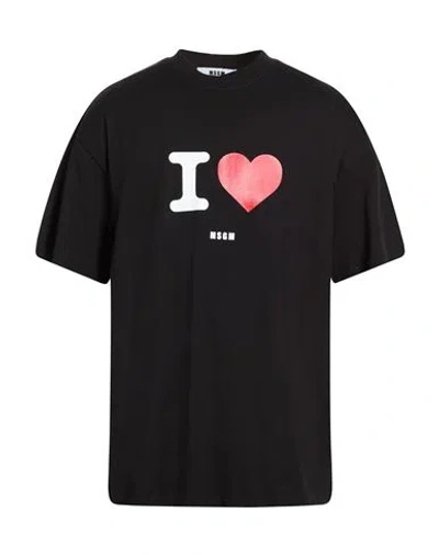 MSGM MSGM MAN T-SHIRT BLACK SIZE M COTTON