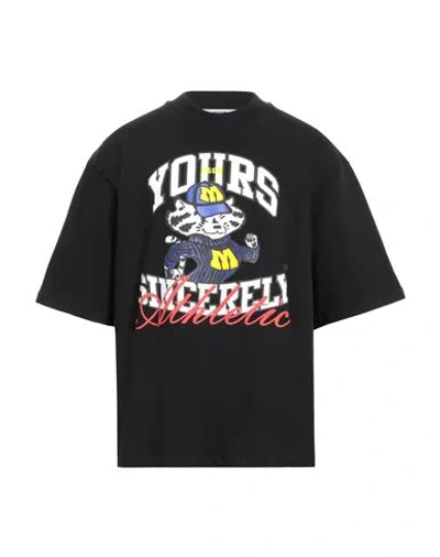 Msgm Man T-shirt Black Size M Cotton In Black
