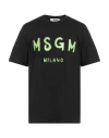 Msgm Logo Print T-shirt In Black
