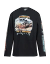 Msgm Man T-shirt Black Size Xl Cotton In Black