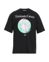 Msgm Man T-shirt Black Size Xl Organic Cotton In Black