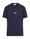 Msgm Man T-shirt Dark Purple Size L Cotton In Purple