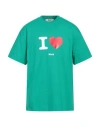 Msgm Man T-shirt Green Size M Cotton In Green